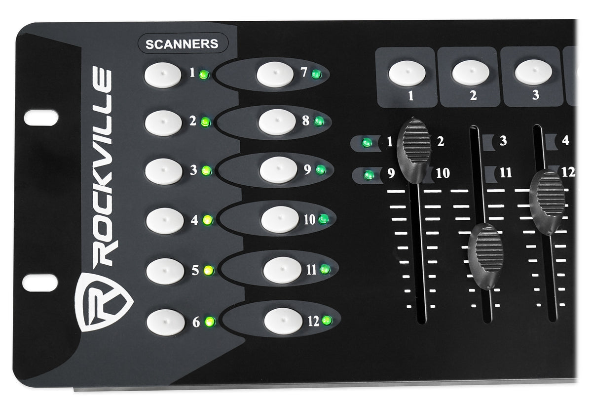 2) American DJ MINI DEKKER RGBW LED Derby/Strobe Effect Lights+DMX Control+Cable