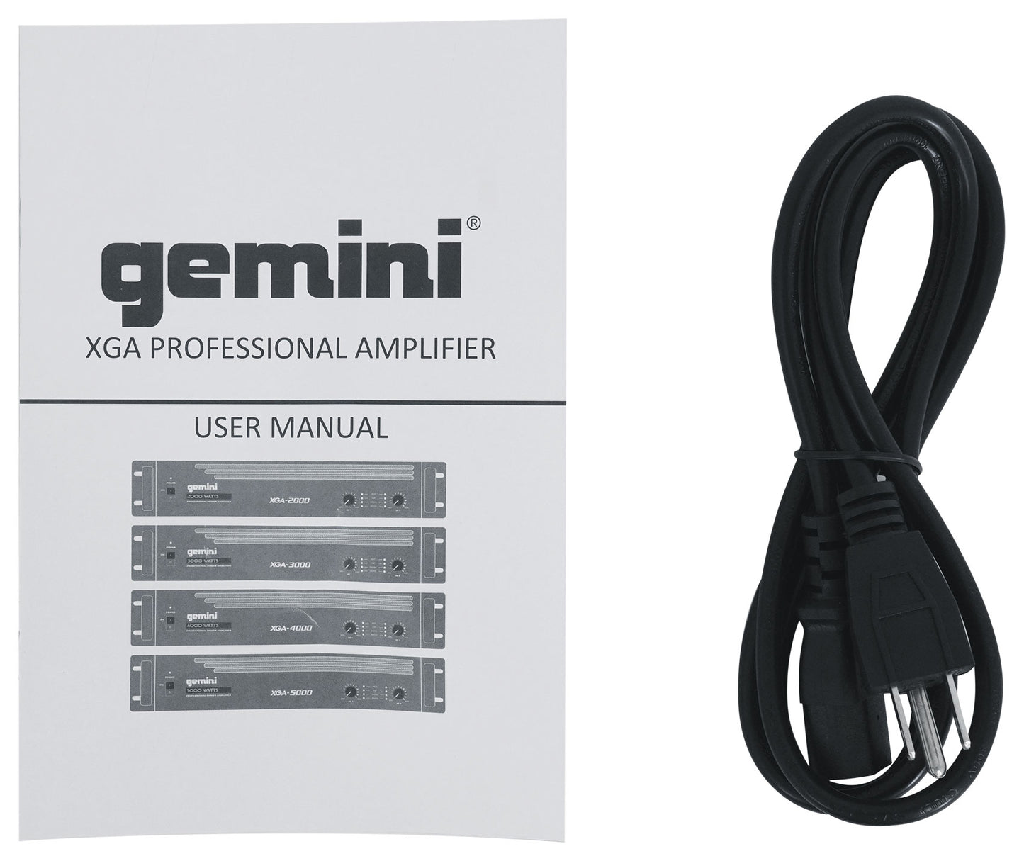 Gemini XGA-4000 4000w Pro DJ/PA Live Sound Power Amplifier+XLR Cables XGA4000