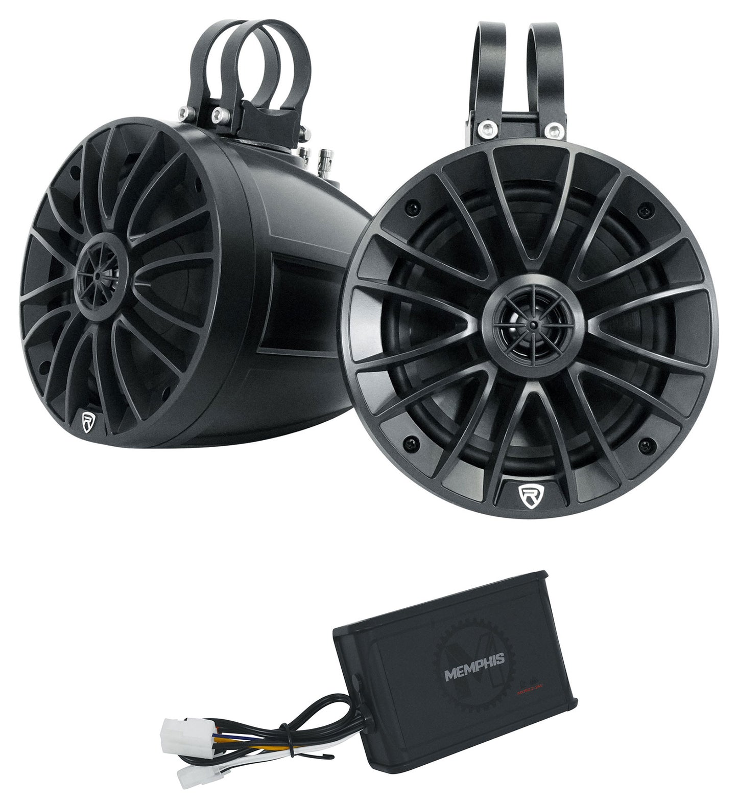 UT65B Black 6.5" 2-Pack + MX150.2-24V Amplifier Bundle