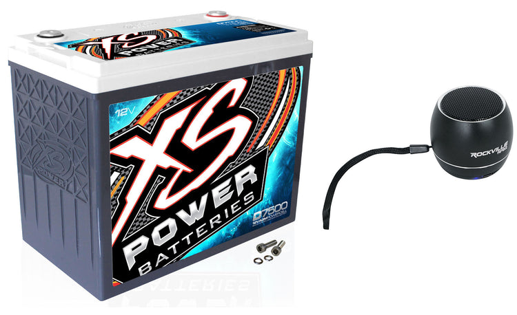 XS Power D7500 6000 Amp 12 Volt Power Cell Car Audio AGM Battery+Free Speaker !