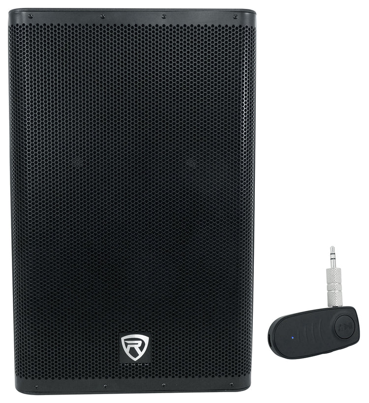 DX15 15" Powered PA Speaker + Bluetooth Audio Adapter Bundle