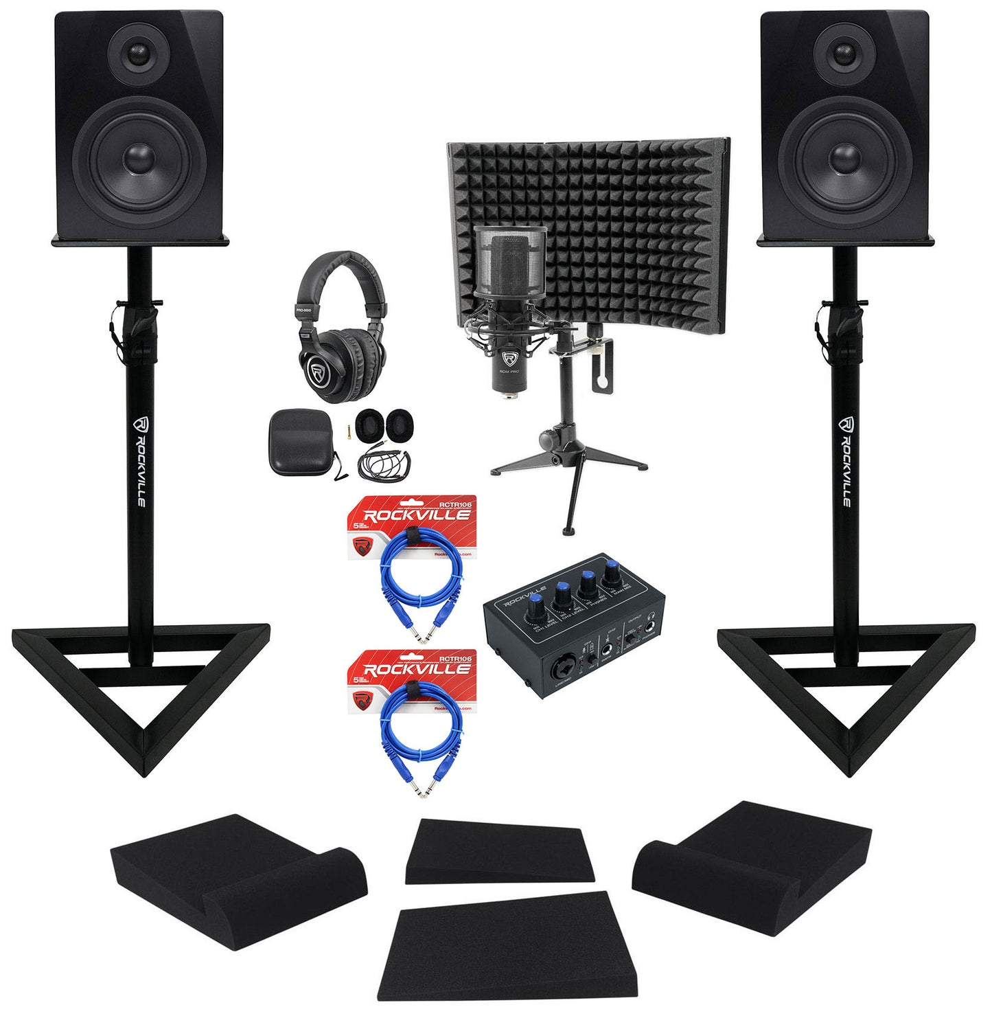ROCK-U Mini 2x2 + APM5B Studio Monitors Bundle
