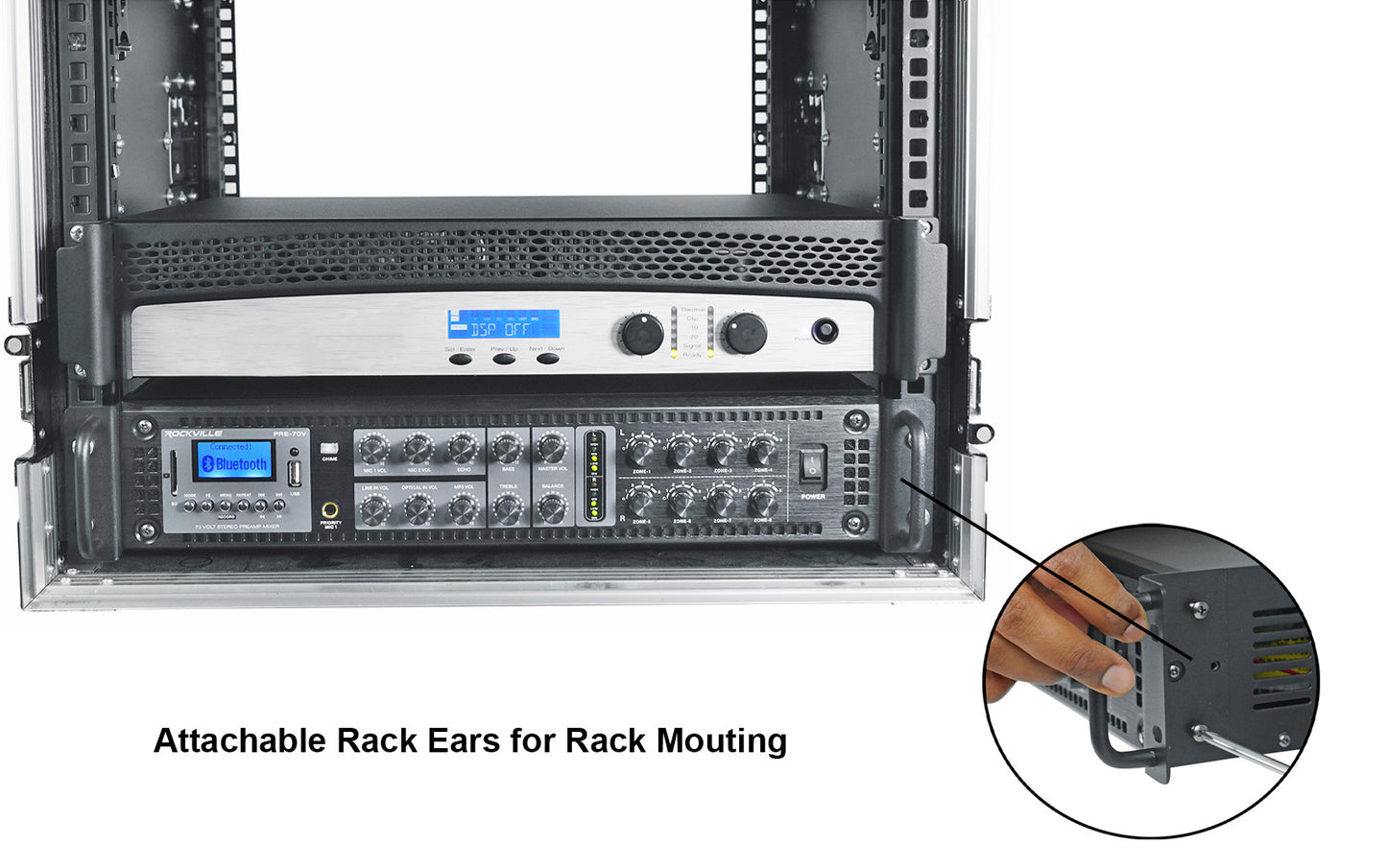 Crown CDi1000 2-Channel 70V Commercial Amplifier+Preamp Mixer w/Bluetooth+Mic