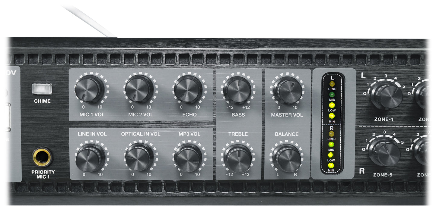 Crown CDi1000 2-Channel 70V Commercial Amplifier+Preamp Mixer w/Bluetooth+Mic