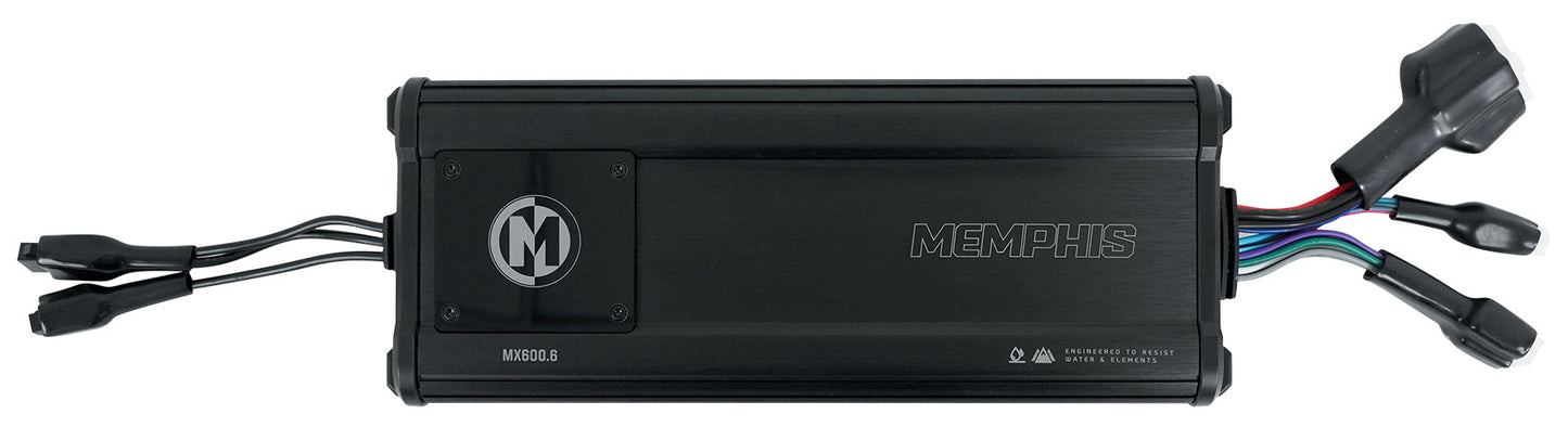 Memphis Audio MX600.6 600w RMS 6 Channel UTV ATV Amplifier+Amp Wire Kit