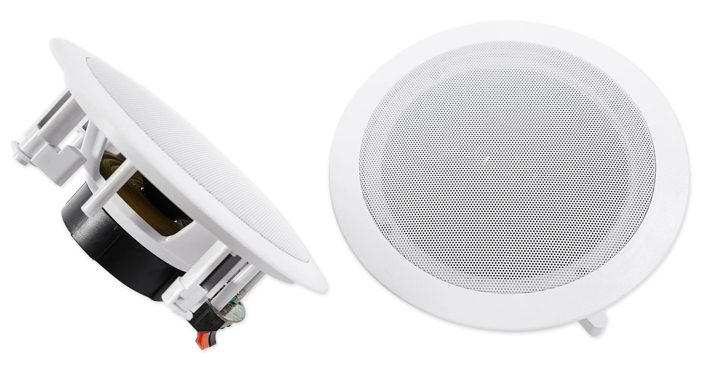 Rock Zone 8 16-Pack + HC655 White Ceiling Speakers Bundle