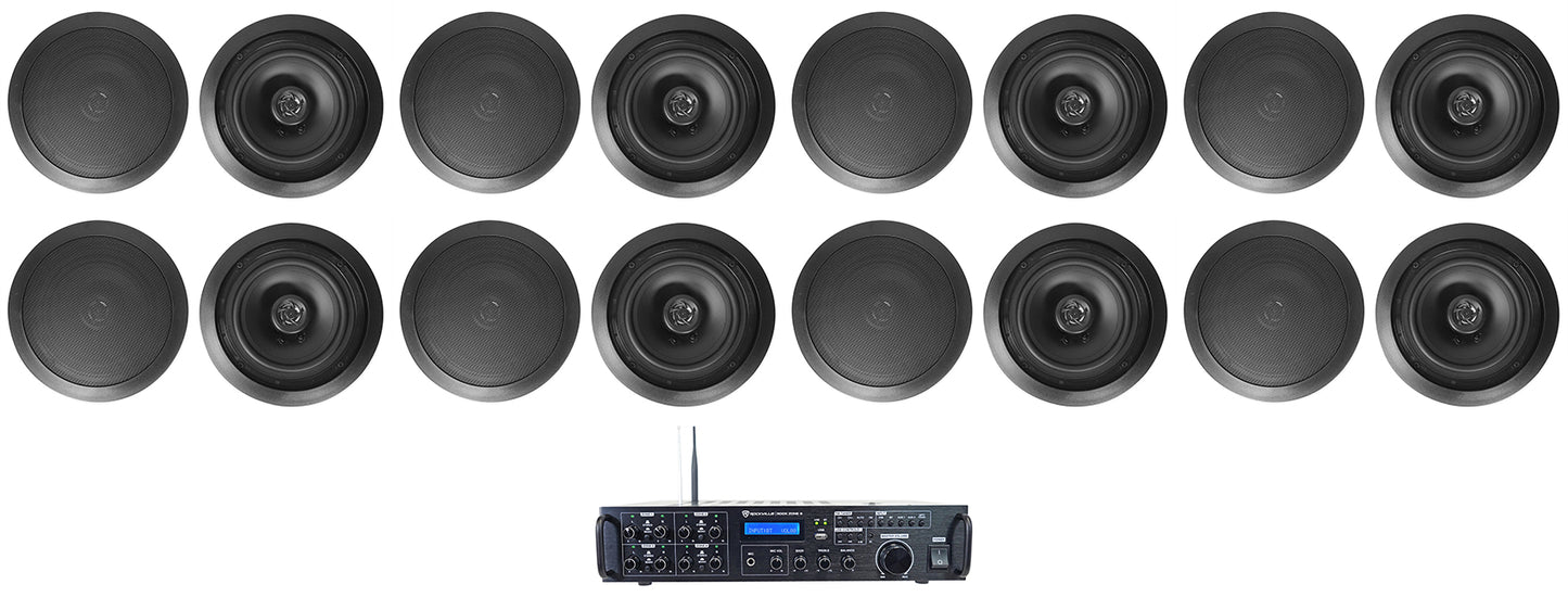 HC85 Black 16-Pack + Rock Zone 8 Receiver Bundle