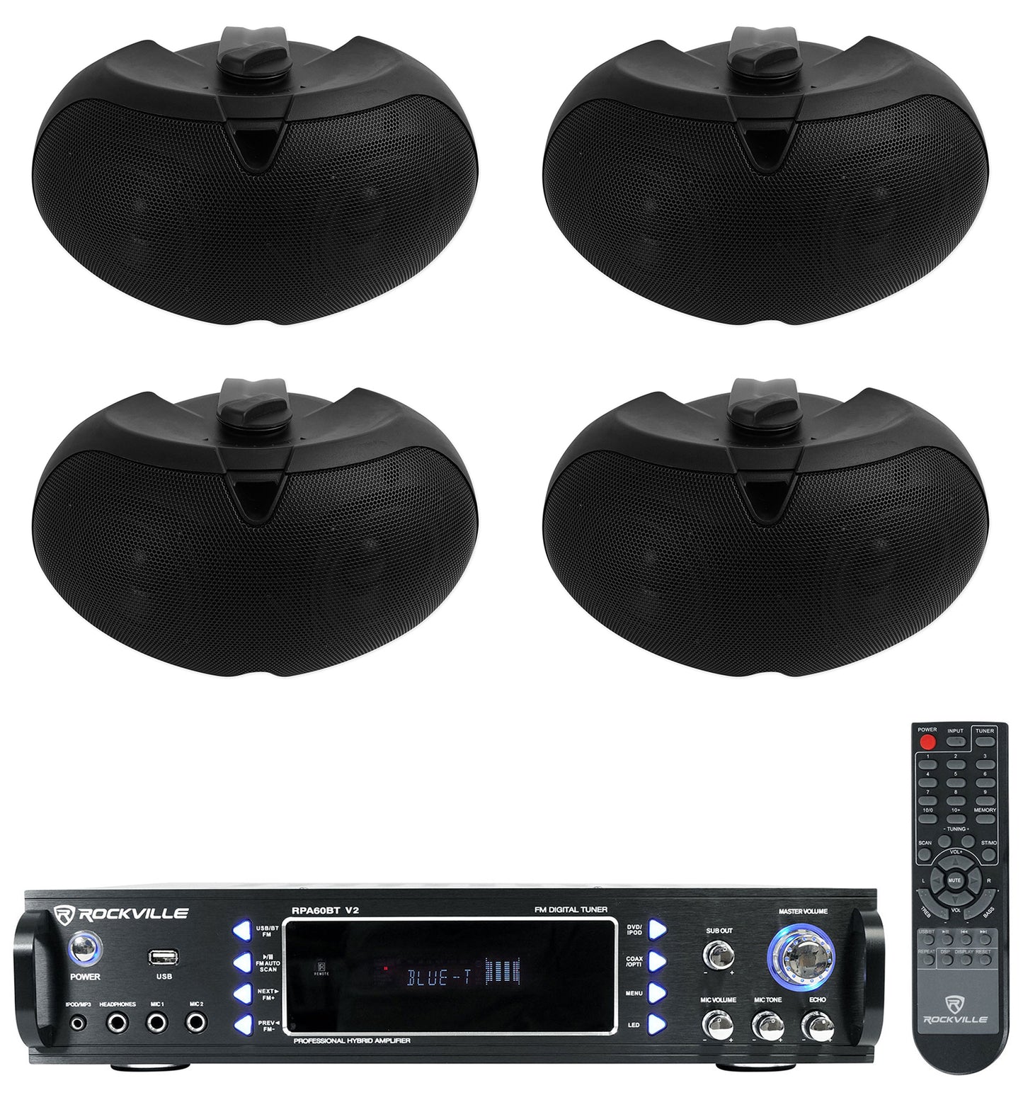 RPA60BT + D4-16 Black 4-Pack Bundle