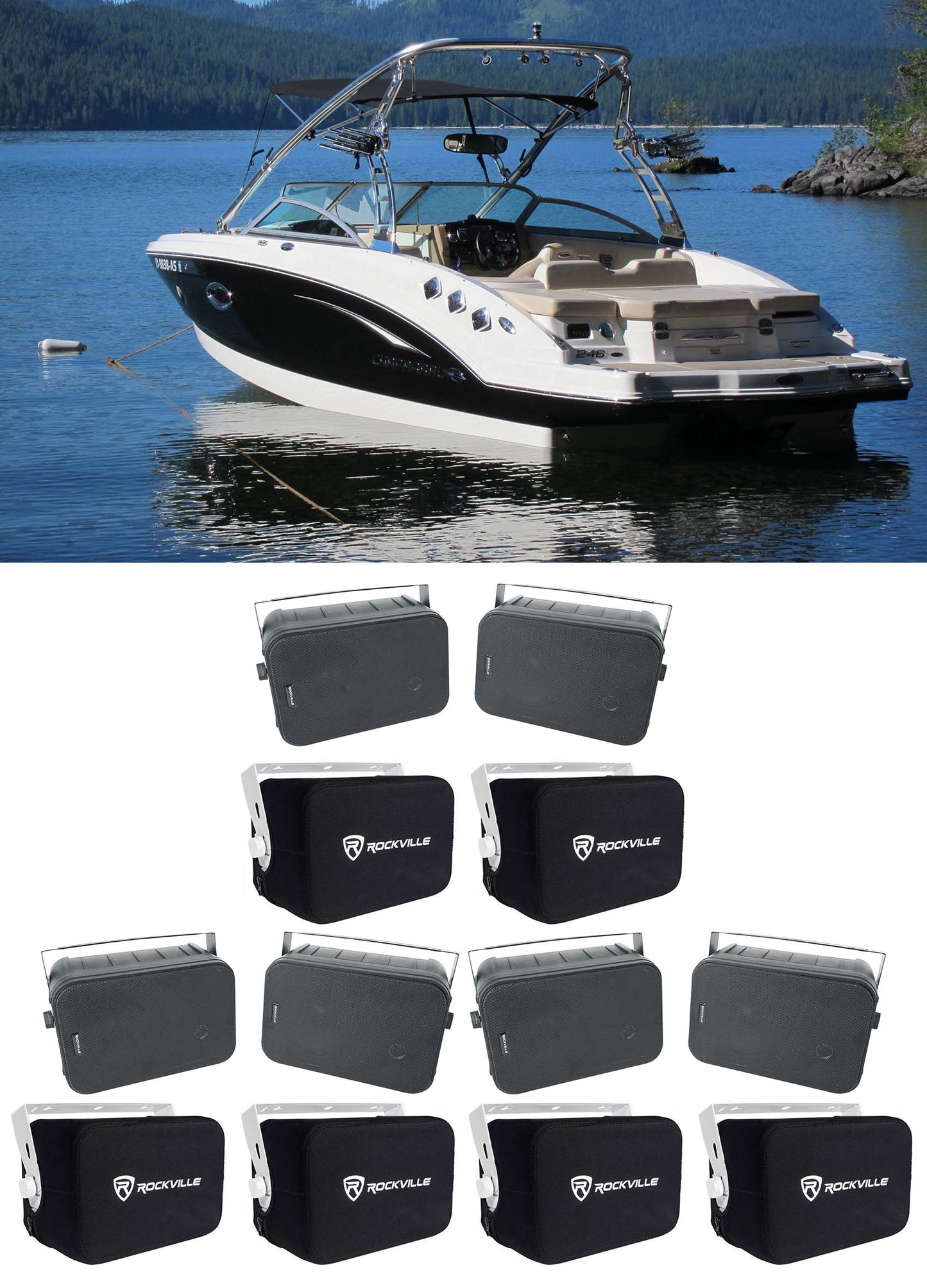 3-Pair HP65S-8 Black+3-Pair RWBC65S BOAT