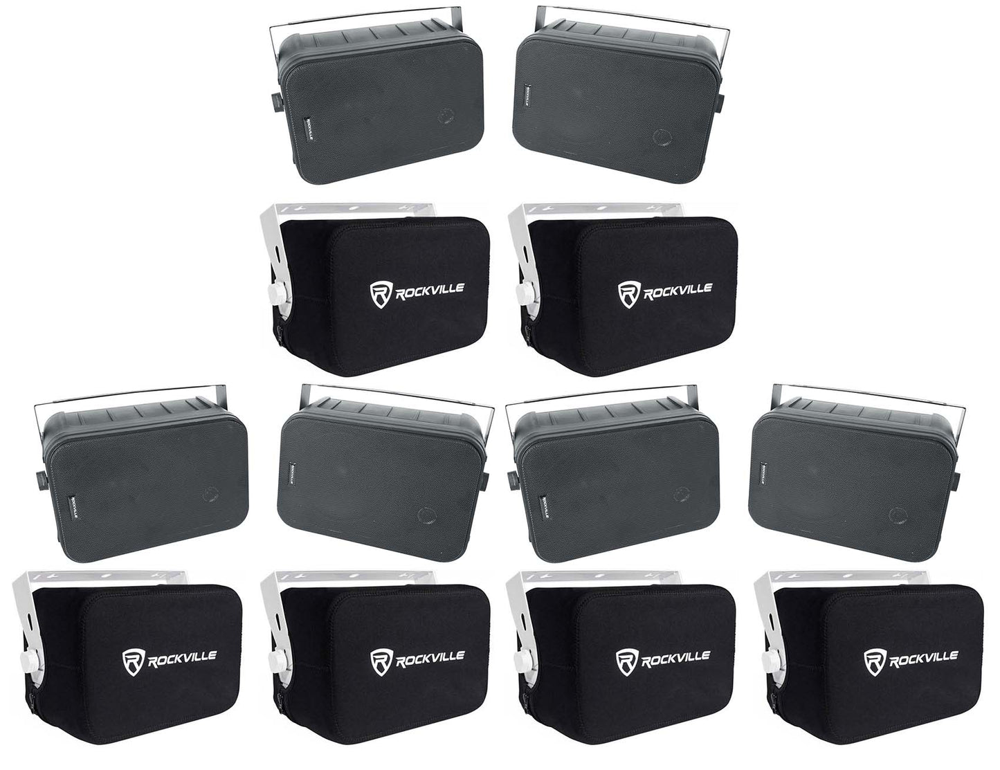 HP65S-8 Black 6-Pack + RWBC65S Covers Bundle