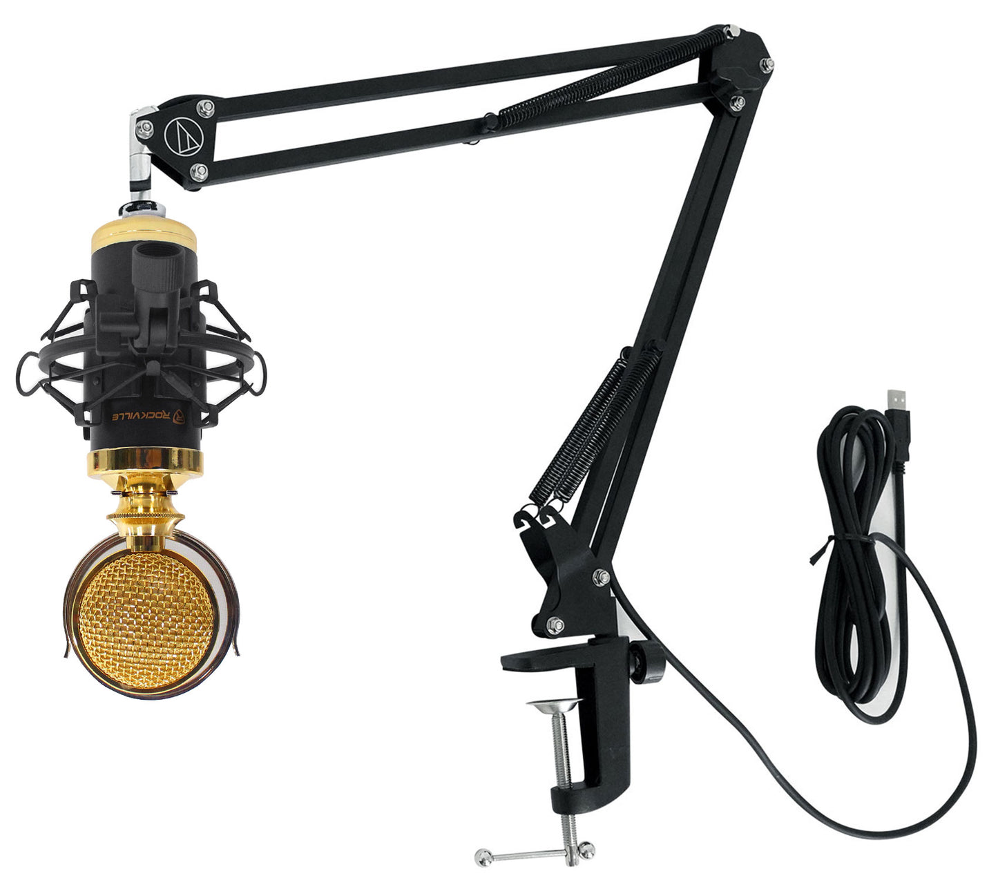 RCM02 Condenser Microphone + Audio-Technica Boom Arm Bundle