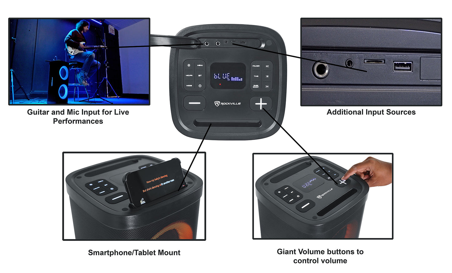 BASS PARTY 65 V2 Speaker + JBL Wireless Microphones Bundle