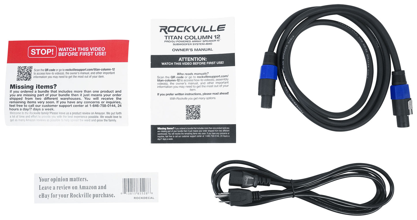 Titan Column 12 2-Pack + XLR Cable Bundle