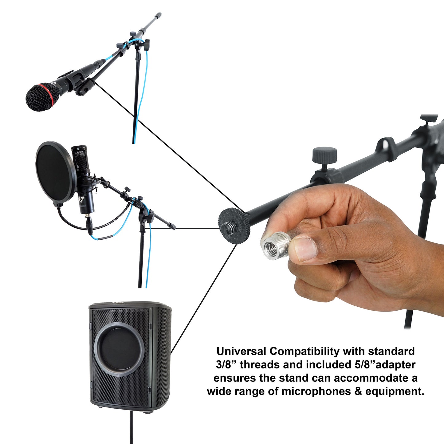 RMP‑XLR 2-Pack + Tripod Boom Stands 2-Pack Bundle