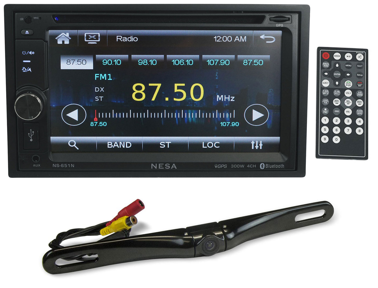 NESA NS-651N 6.5" Car Monitor w/DVD/Bluetooth/GPS/Android PhoneLink+Backup Cam