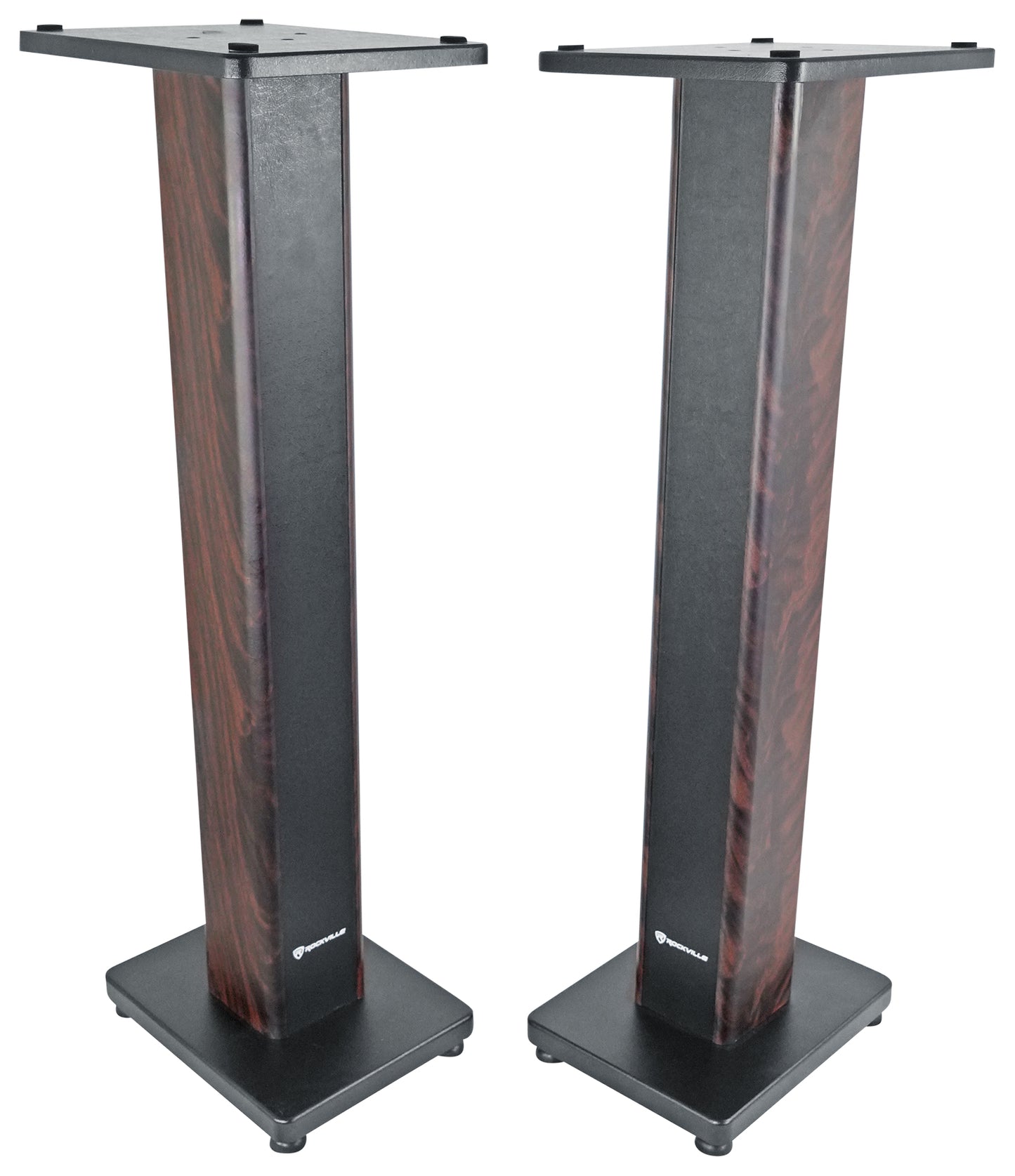 FLX Dark Wood + RHTSD Dark Wood Speaker Stands Bundle