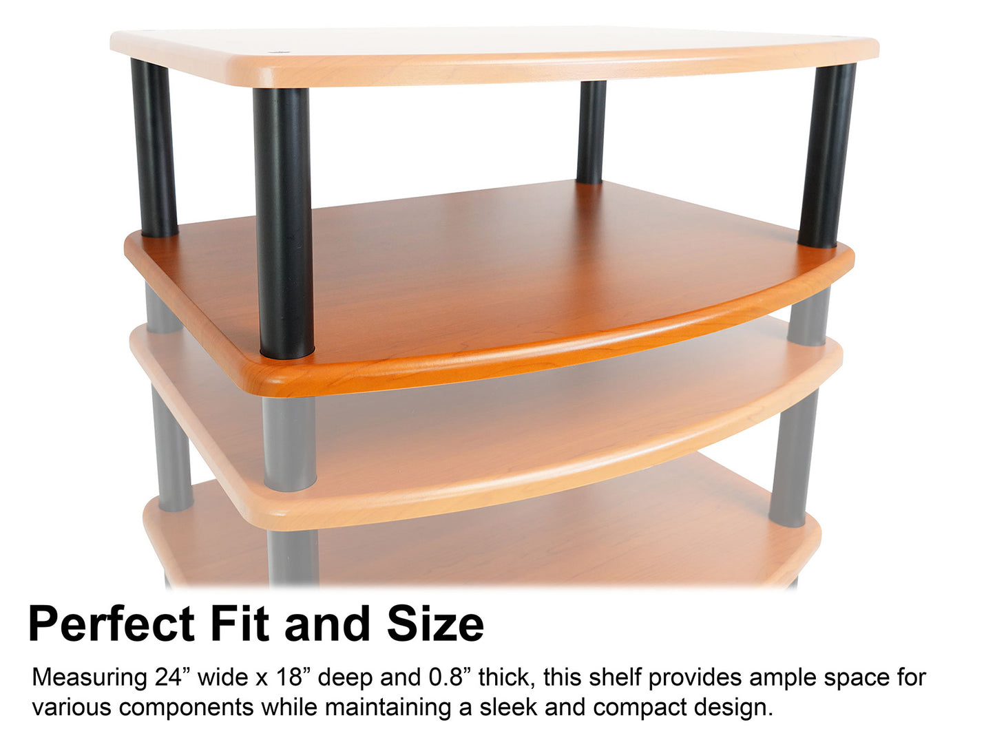 FLX Classic Wood 4-Shelf + Classic Wood Add-On Shelf Bundle