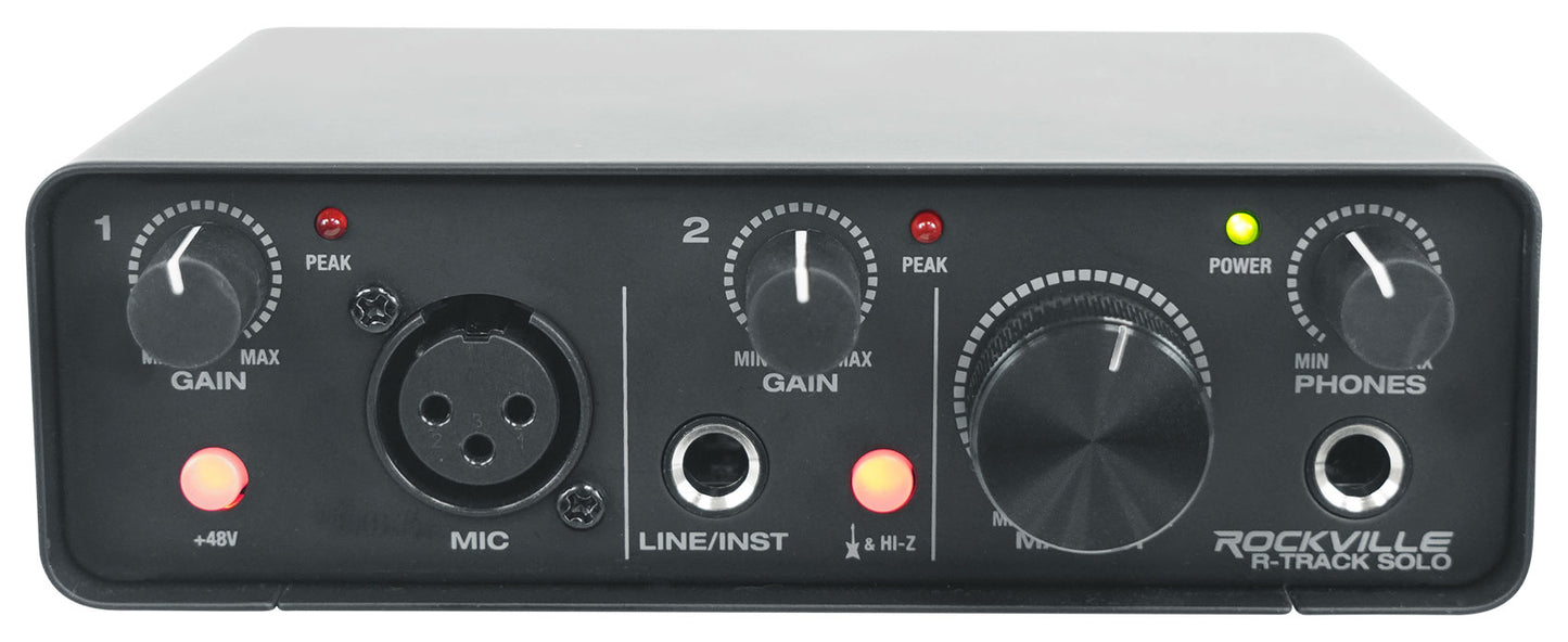 R-TRACK SOLO USB-C Audio Interface + RCM03 Condenser Microphone Bundle