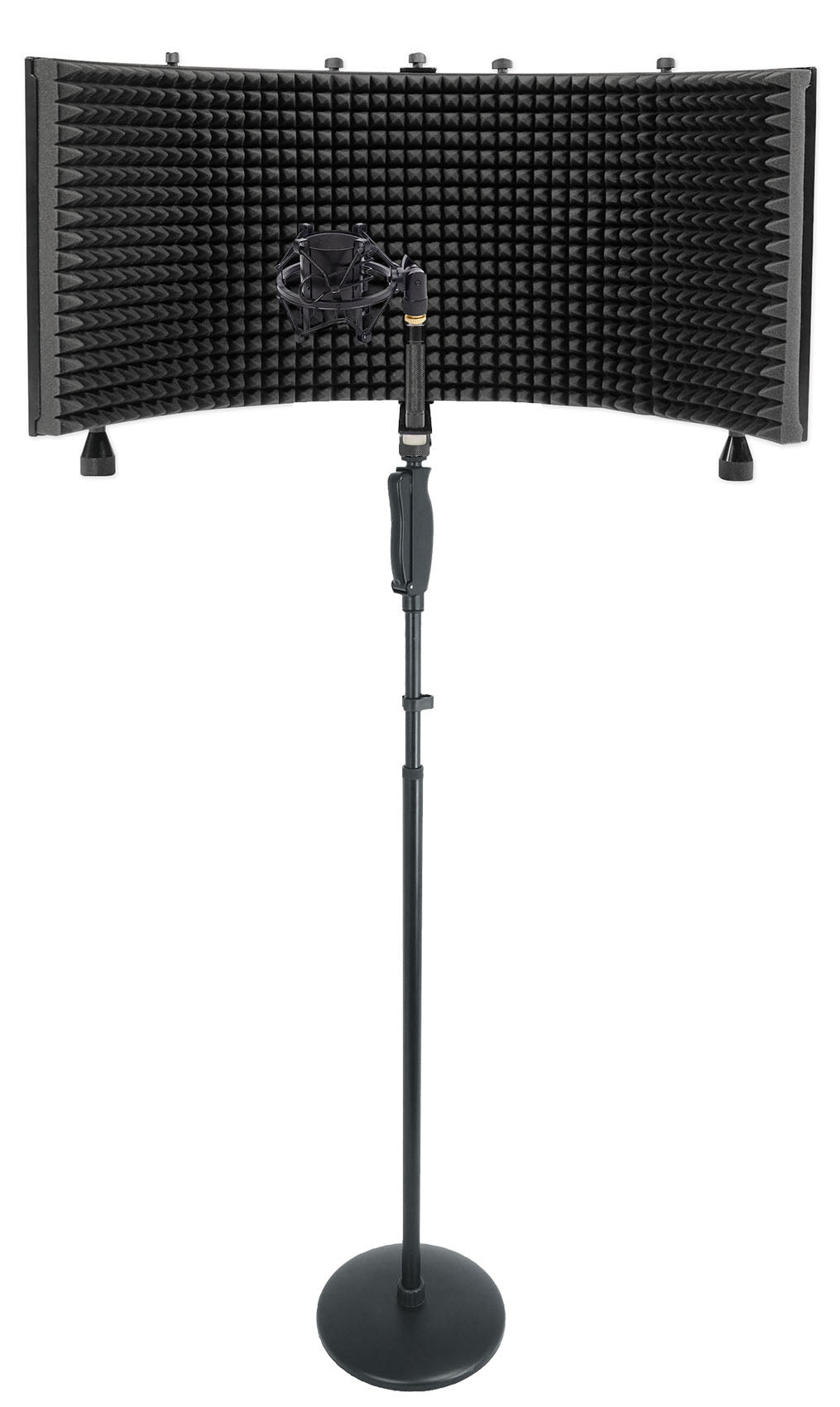 RVMIC4 V2 Mic Stand + RockShield 3 Shield + RockShock Mount Bundle