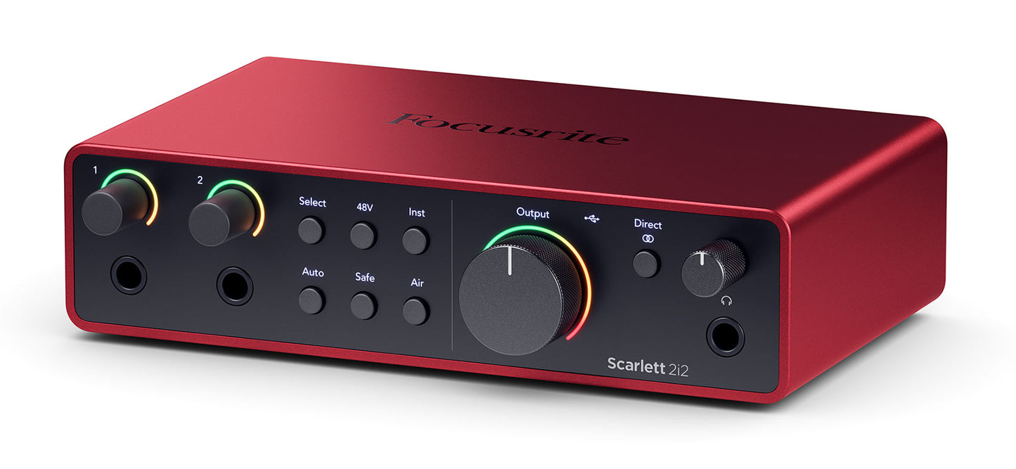 Focusrite Scarlett 2i2 4th Gen Studio Recording Audio Interface w/Boom+Software