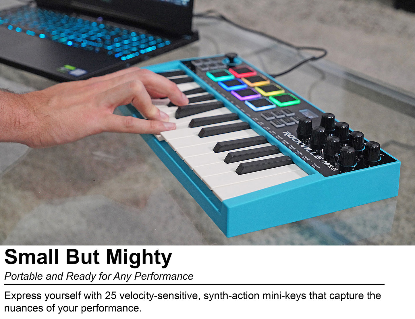 M25 Wireless MIDI Keyboard 25-Key + RCM PRO Condenser Microphone Bundle