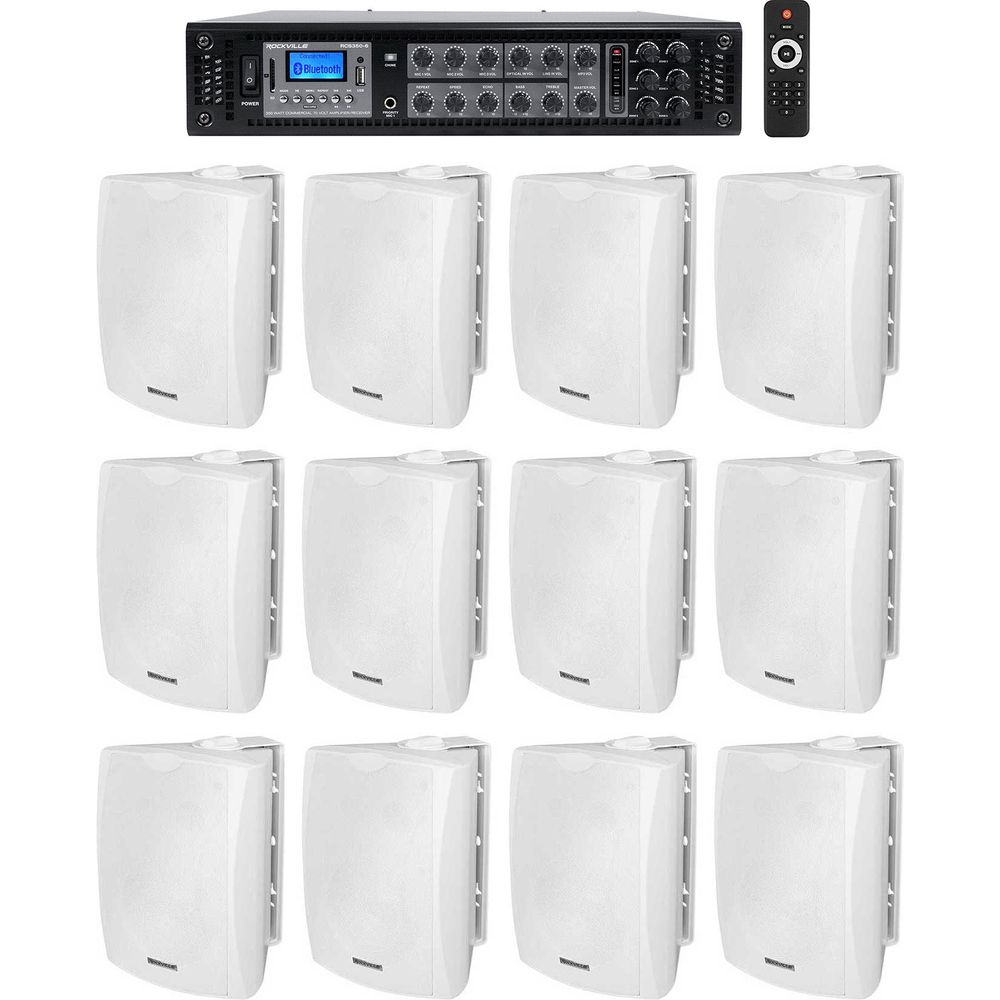 WET-6 White 12-Pack + RCS350-6 Amplifier Bundle