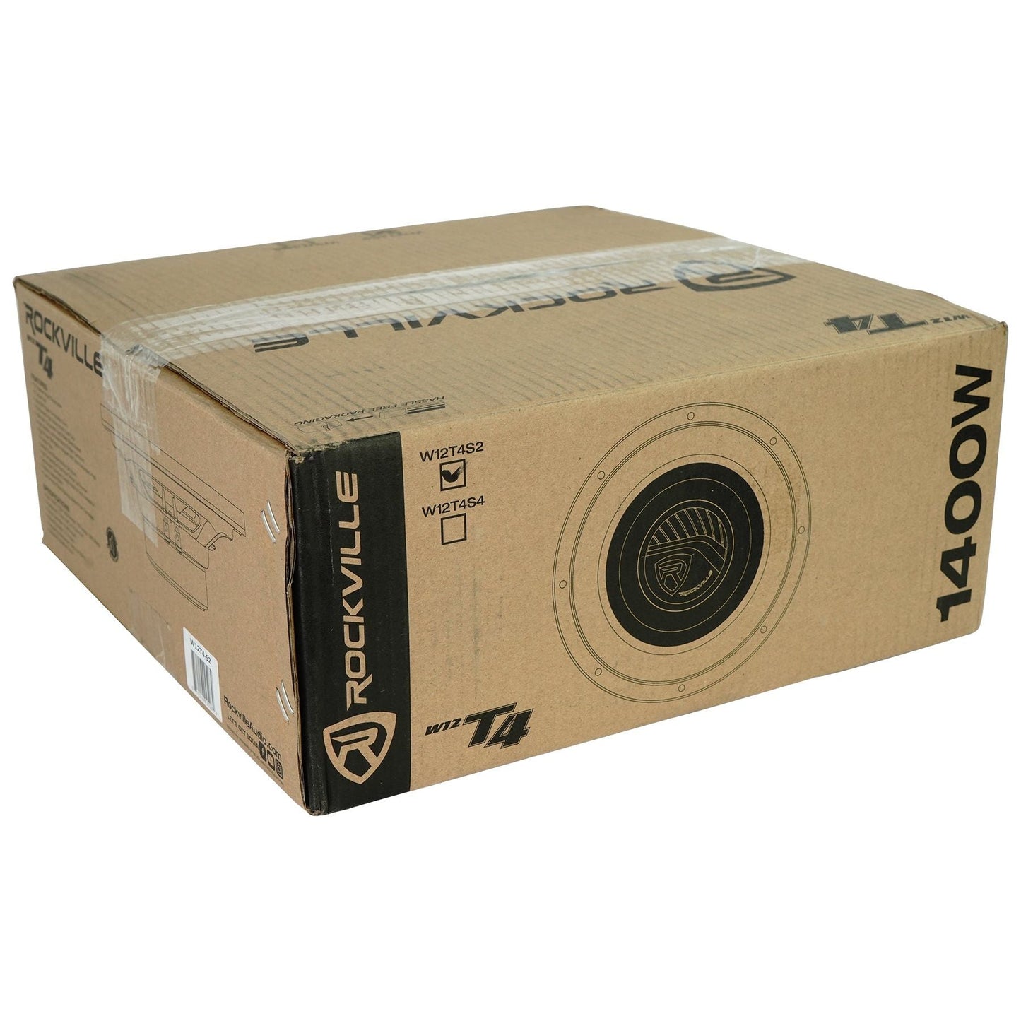 T4 Series 12" Shallow 2-Ohm 2-Pack + 2019 Ram Crew Cab Bedlined Enclosure Bundle