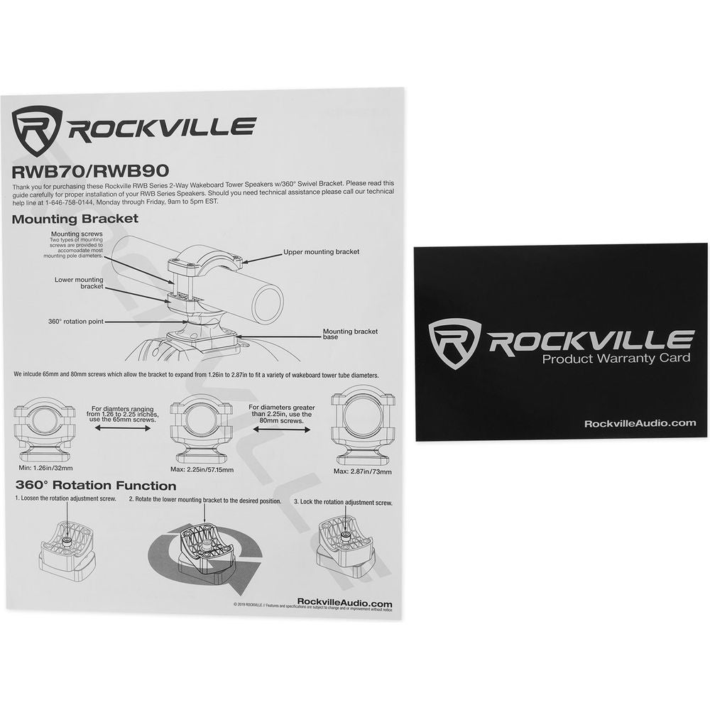 RWB90B Black + 360° Swivel Tower Hardware Bundle