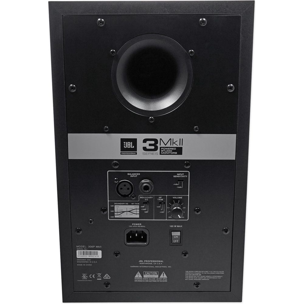 (2) JBL 306P MkII 6" Powered Studio Reference Monitors+Stands+Pads+XLR Cables