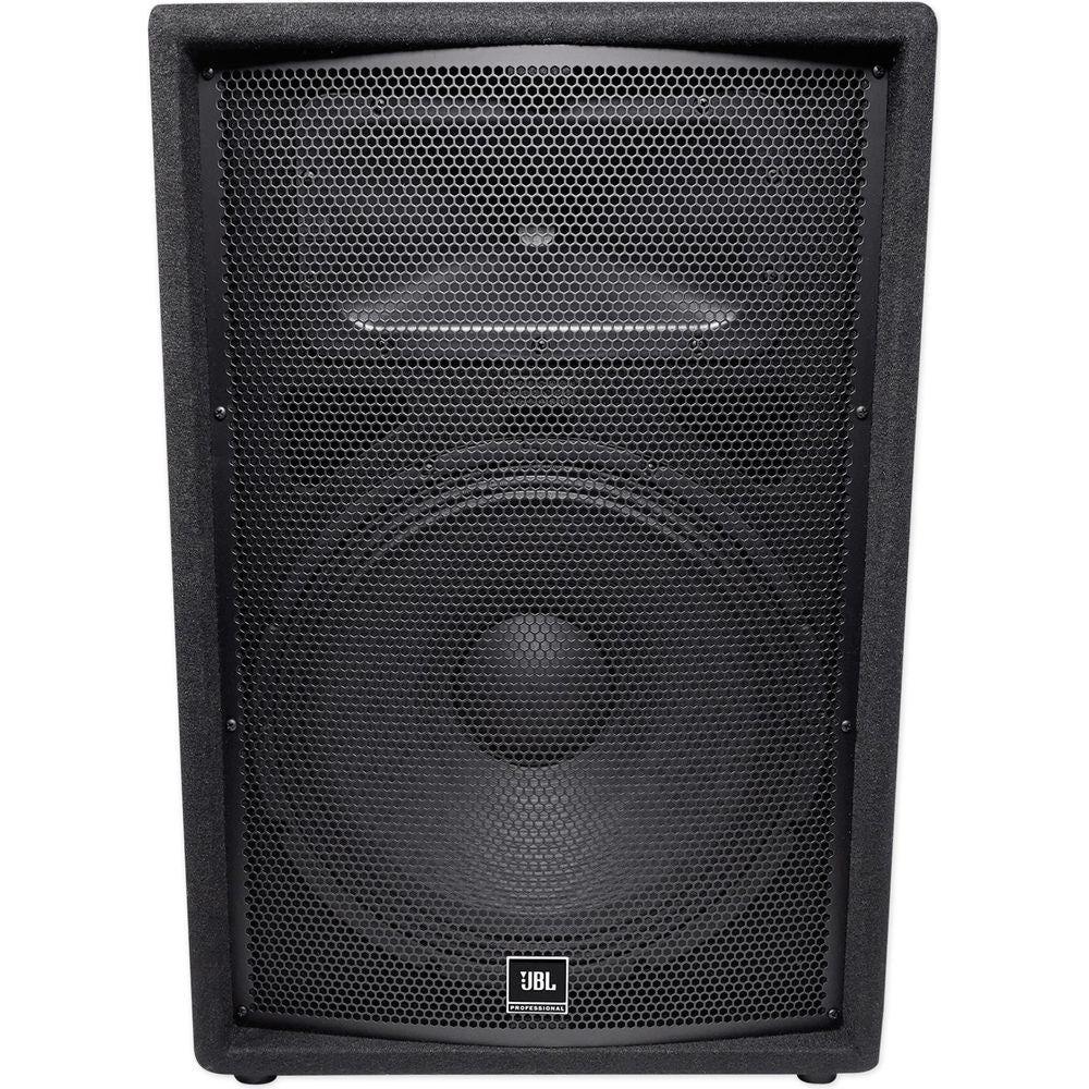 (2) JBL Pro JRX215 15" 2000w PA/DJ Speakers+Powered 8-Channel Mixer w/USB+Stands