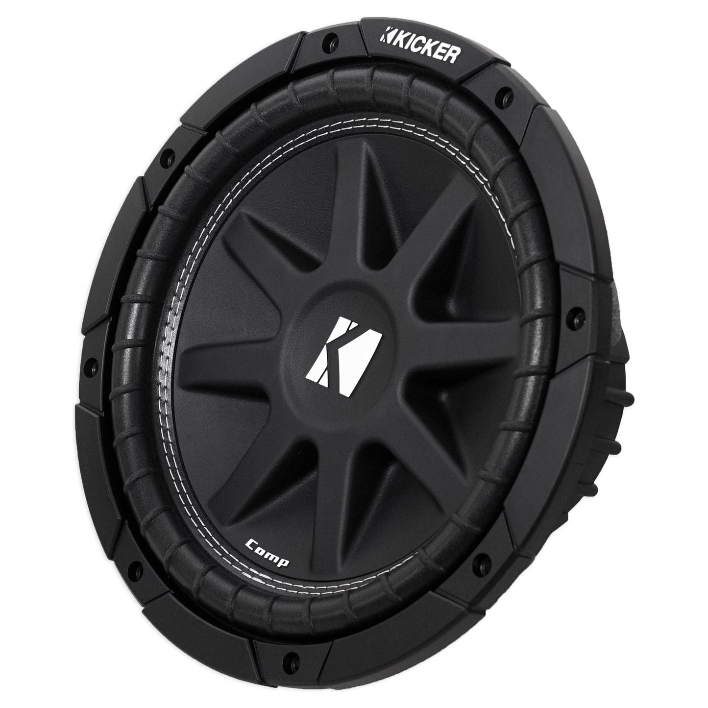 (2) KICKER 43C104 Comp 10" 600w SVC 4-ohm Car Subwoofer+Vented Sub Box Enclosure