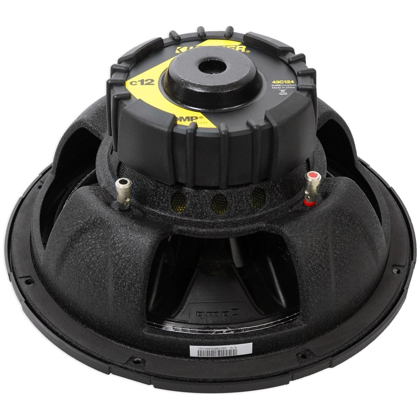 (2) KICKER 43C124 Comp 12" 600 Watt Car Subwoofers+Sealed Sub Box Enclosure