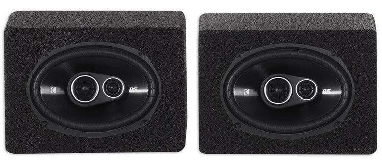 (2) Kicker 43DSC69304 DSC6930 6x9 360w 3-Way Car Speakers+(2) Enclosures DS693