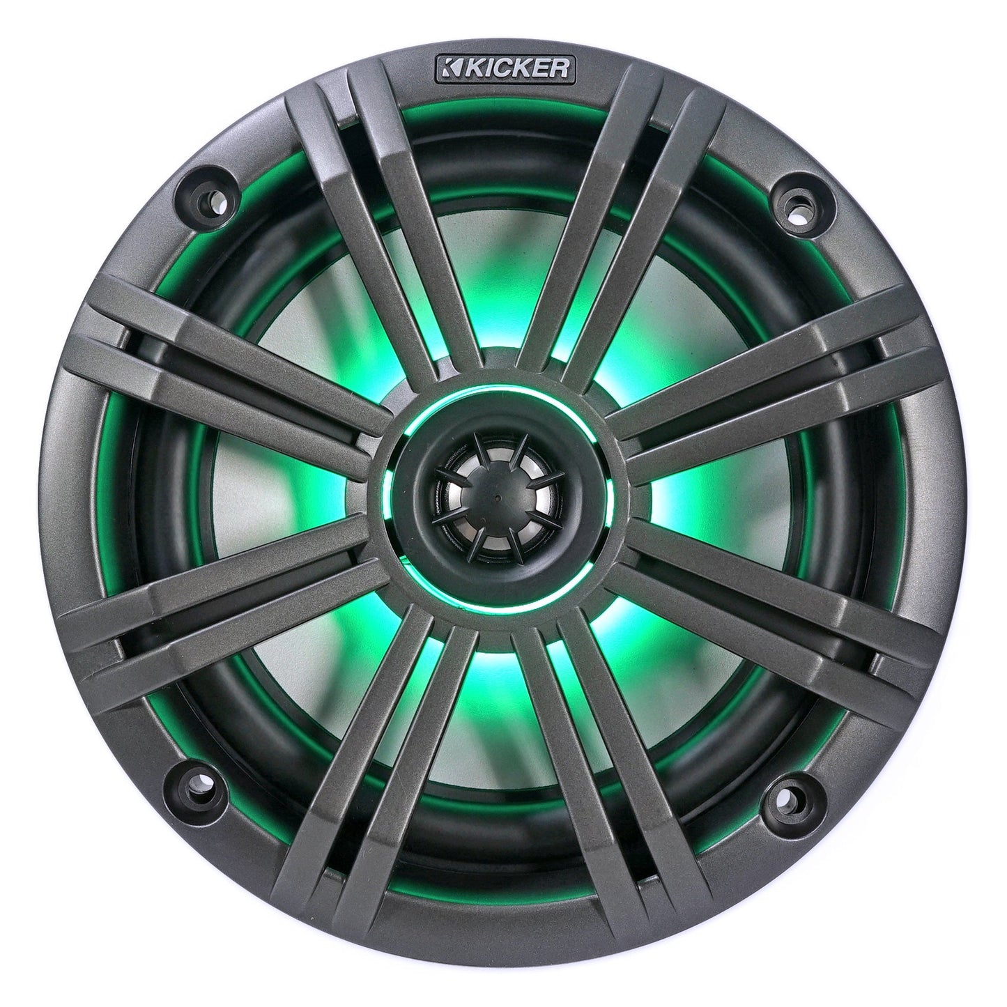 (2) KICKER 45KM654L 6.5" 390w Marine LED Speakers+2-Channel Amplifier+Amp Kit