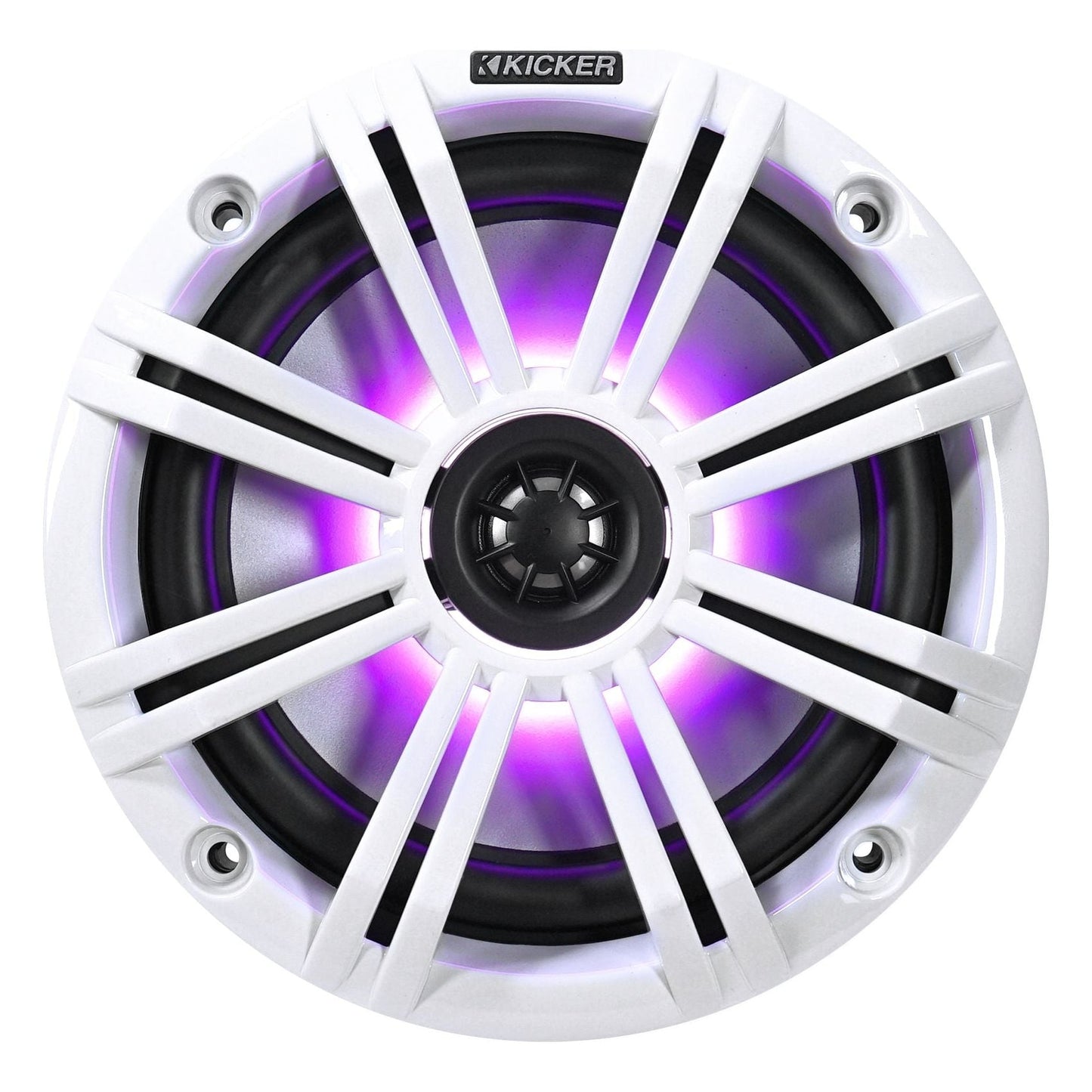(2) KICKER 45KM654L 6.5" 390w Marine LED Speakers+2-Channel Amplifier+Amp Kit
