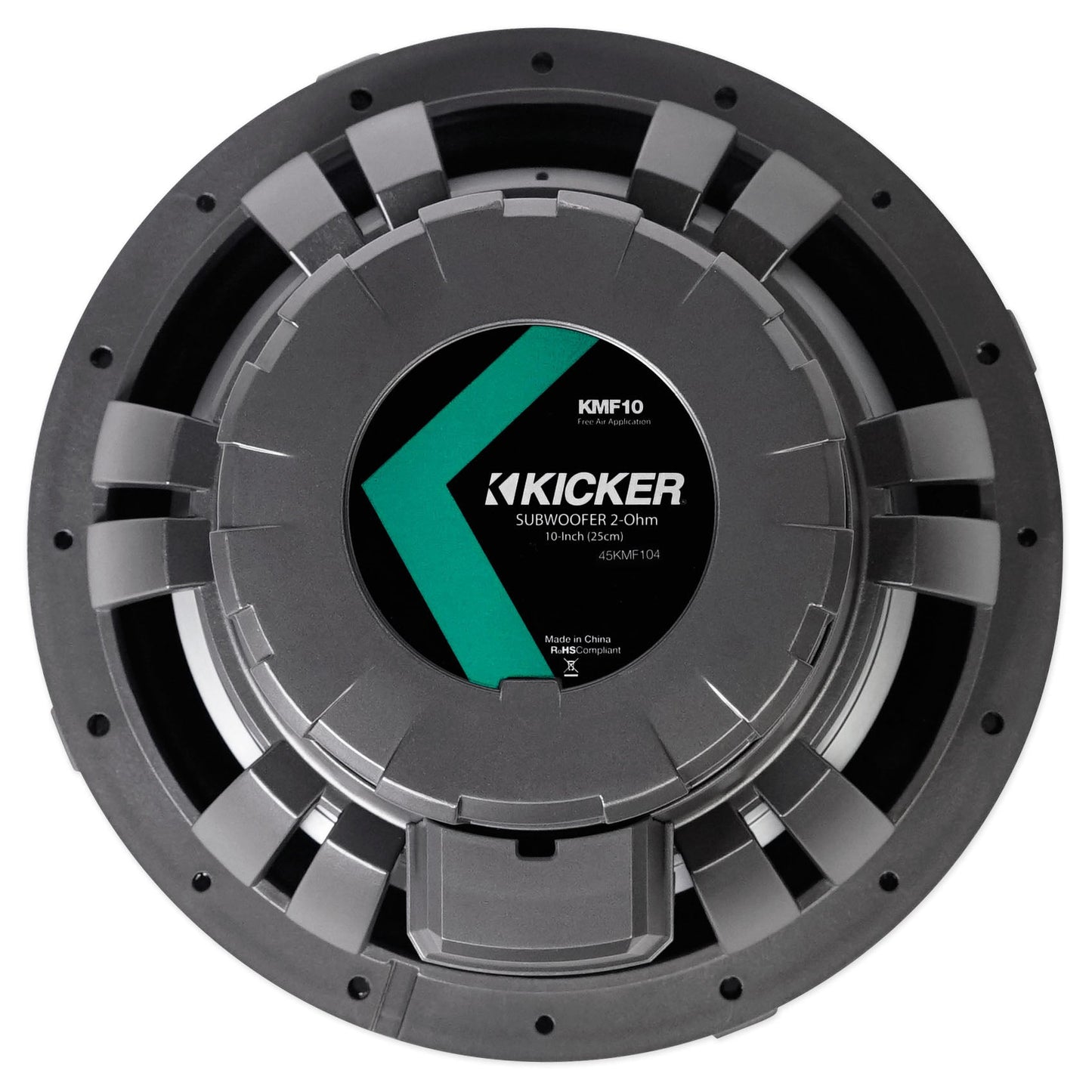 (2) KICKER 45KMF104 10" 350w Free-Air Marine Boat Subwoofers+Amplifier+Amp Kit