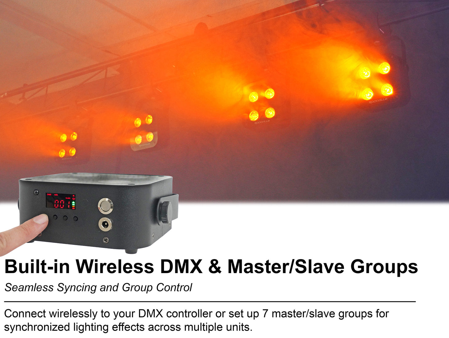 MINI IR4 Black 4-Pack + ROCKFORCE W2 DMX Controller Bundle