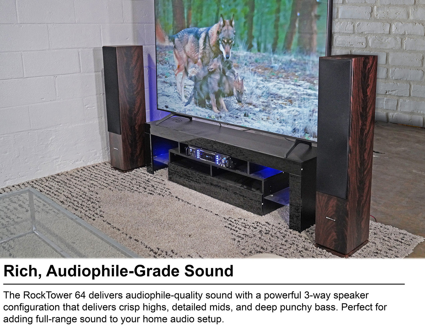 BluTube LED + RockTower 64D Dark Wood 2-Pack Bundle