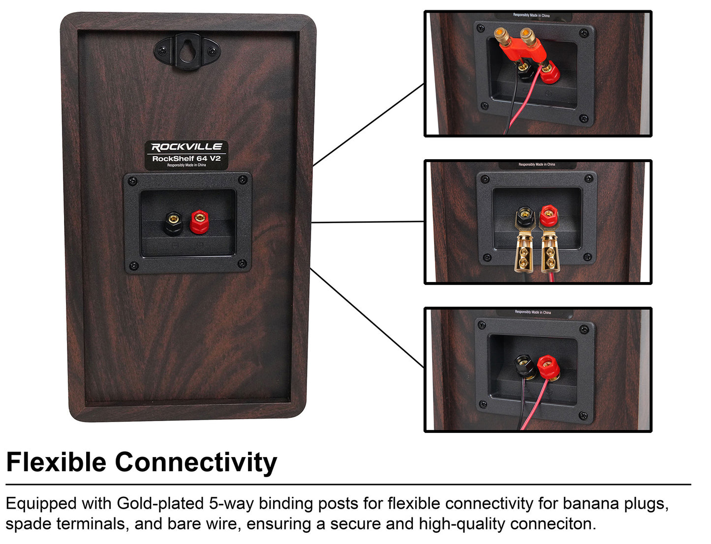 BLUAMP 150 + RockShelf 64D Dark Wood 4-Ohm Bundle