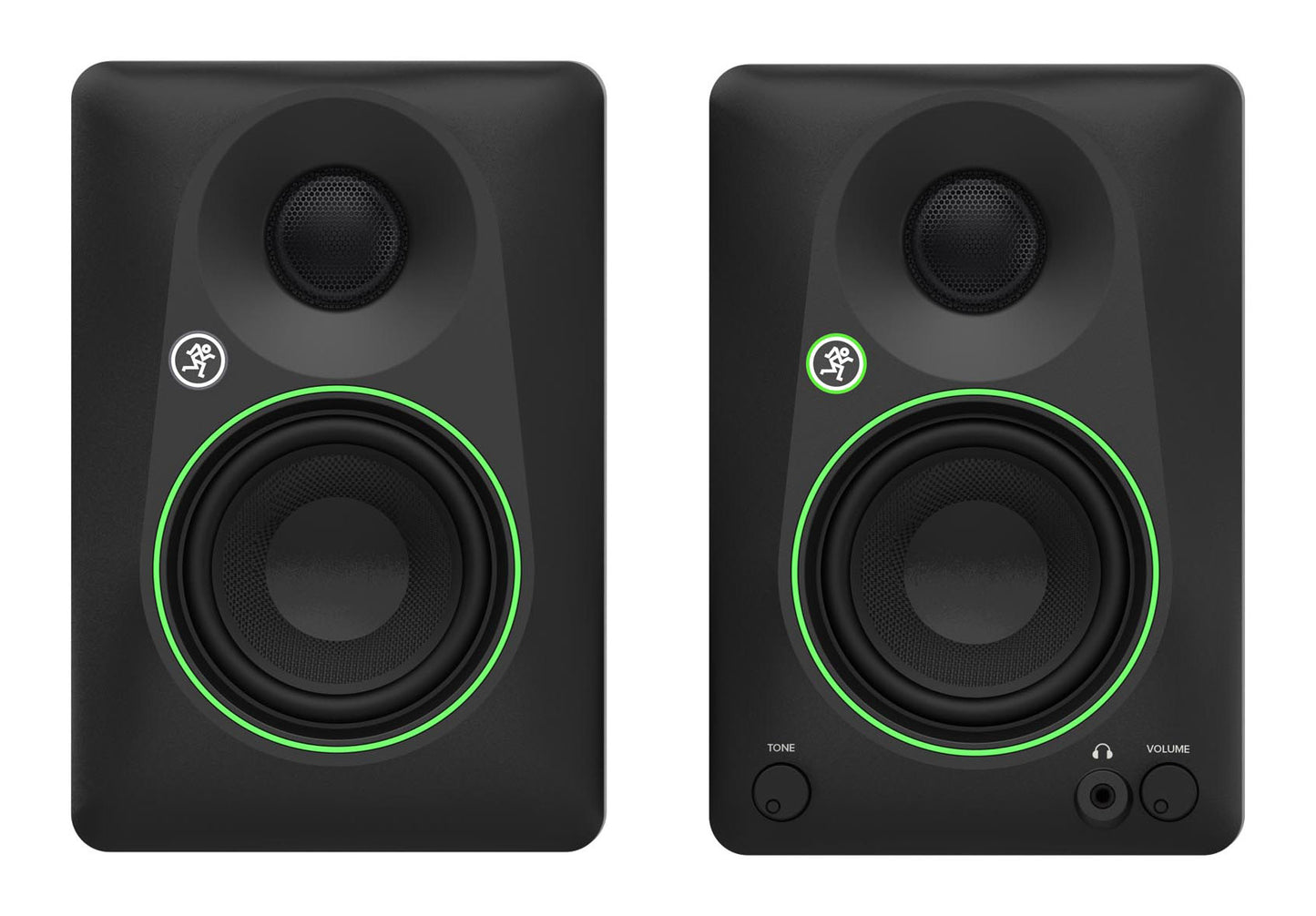 Pair Mackie CR3.5BT 3.5" Powered Studio Monitors w/ Tone Control+Headphones