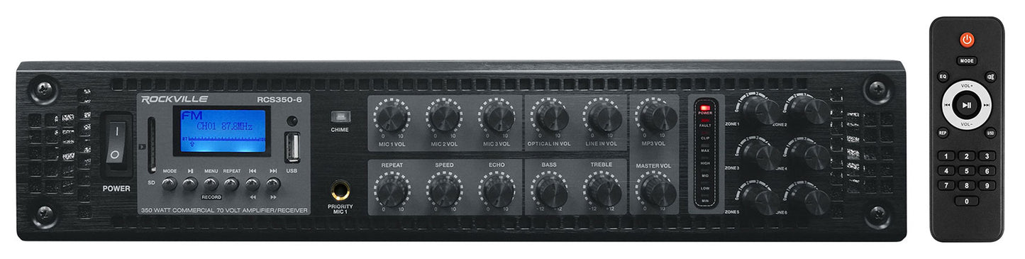2) JBL Control 60PS/T C60 Commercial 70v White Pendant Subwoofers+Amp C60PS/T-WH