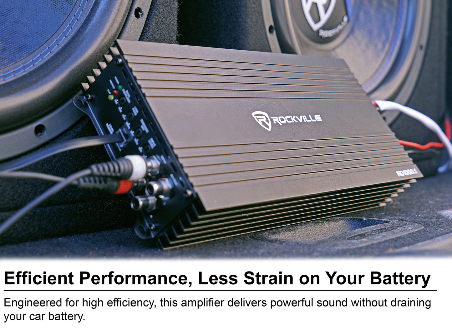 RD1000.1 Mono Amplifier + 4 Gauge Amp Wiring Kit Bundle