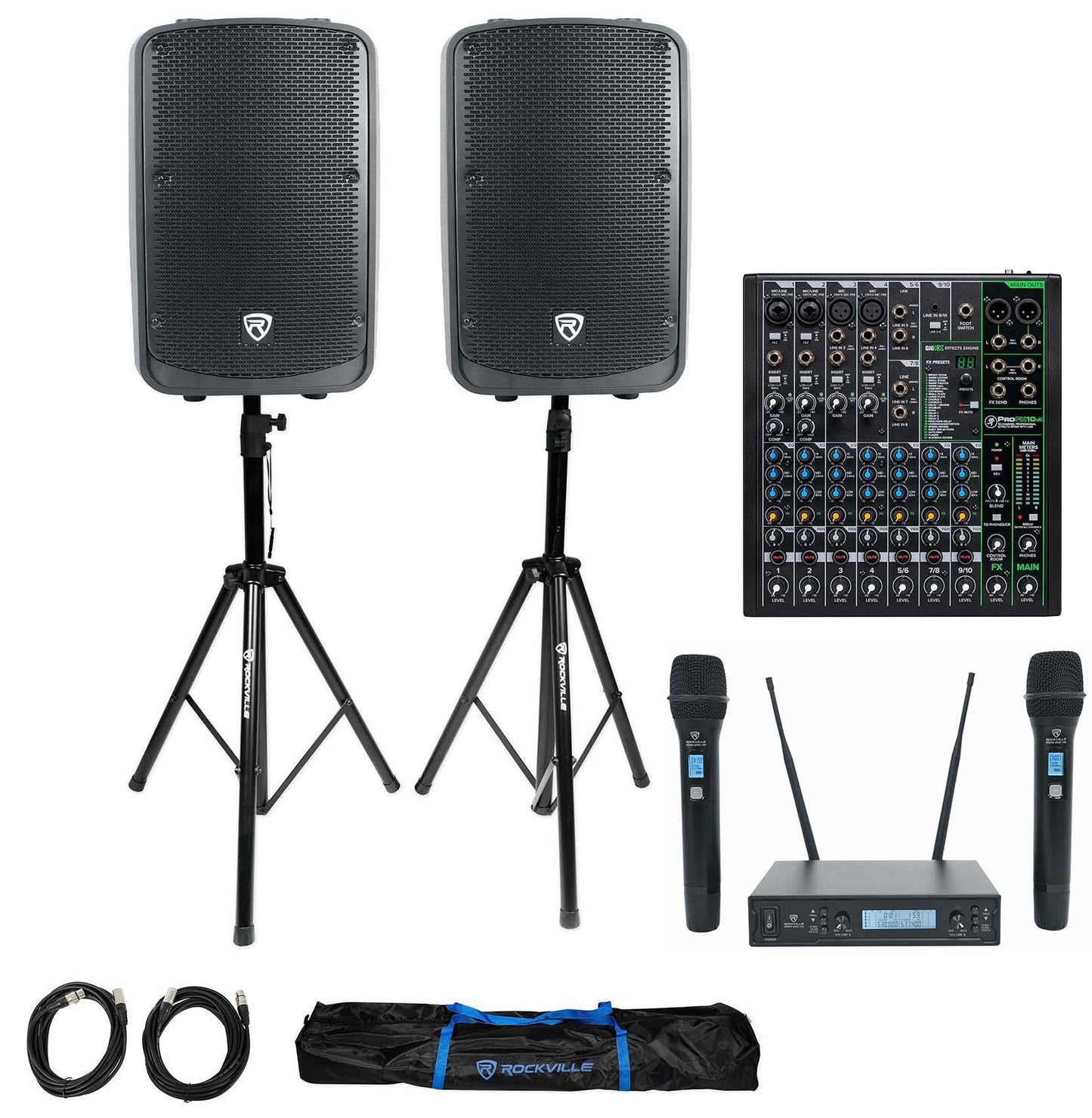 TITAN 12 2-Pack + ProFX10 Mixer & Dual Wireless Mics Bundle