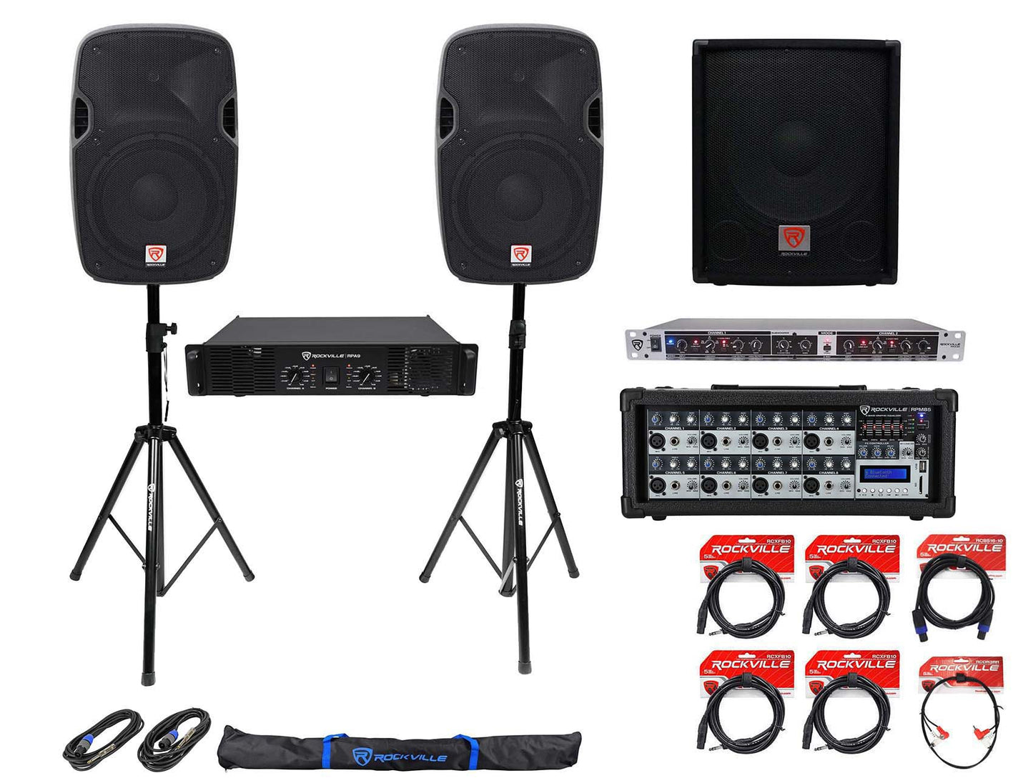 SPGN128 2-Pack + SBG1154 Sub + Full PA Control Bundle