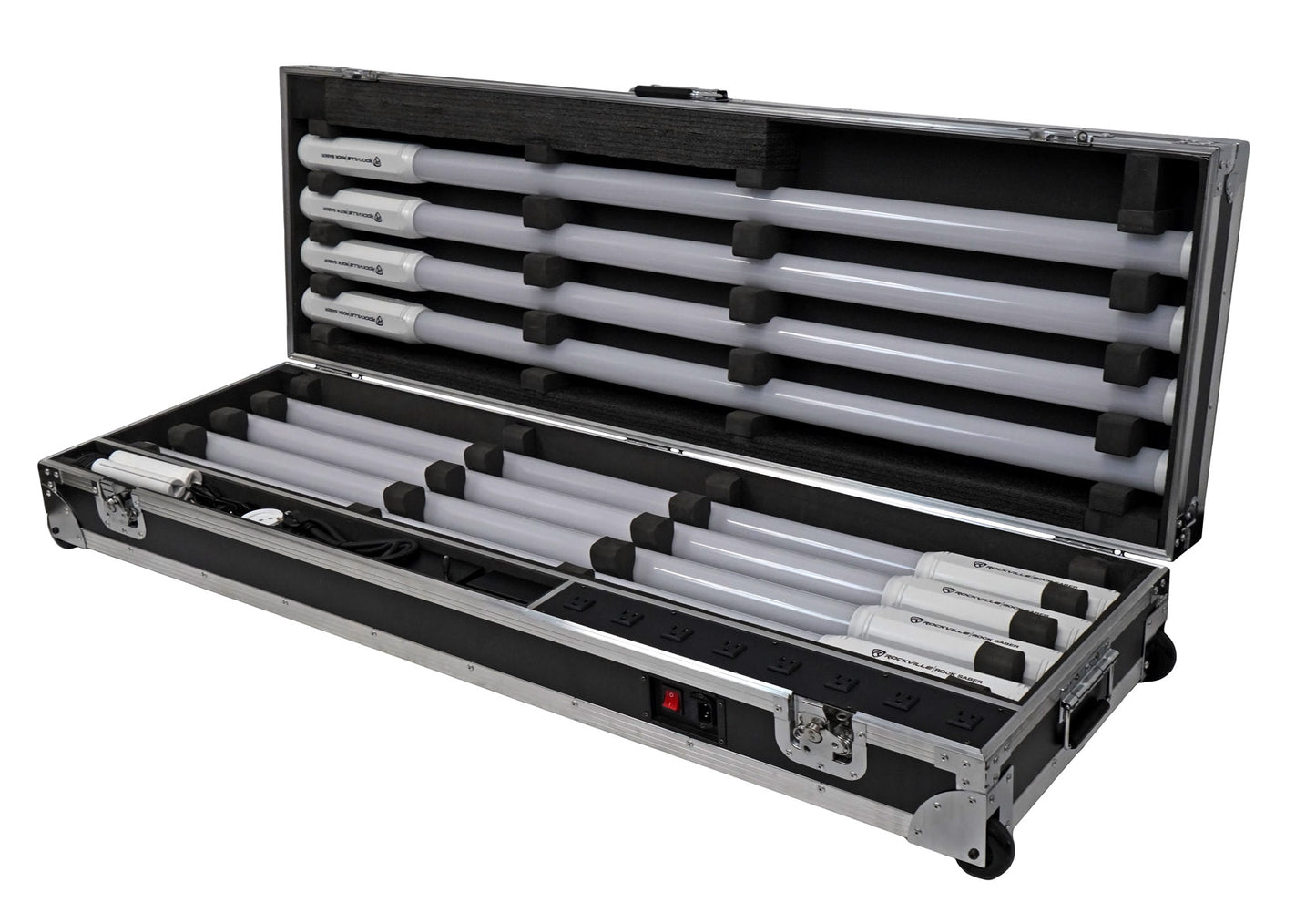 ROCK SABER White 8-Pack + ROCKFORCE W4 DMX Controller Bundle