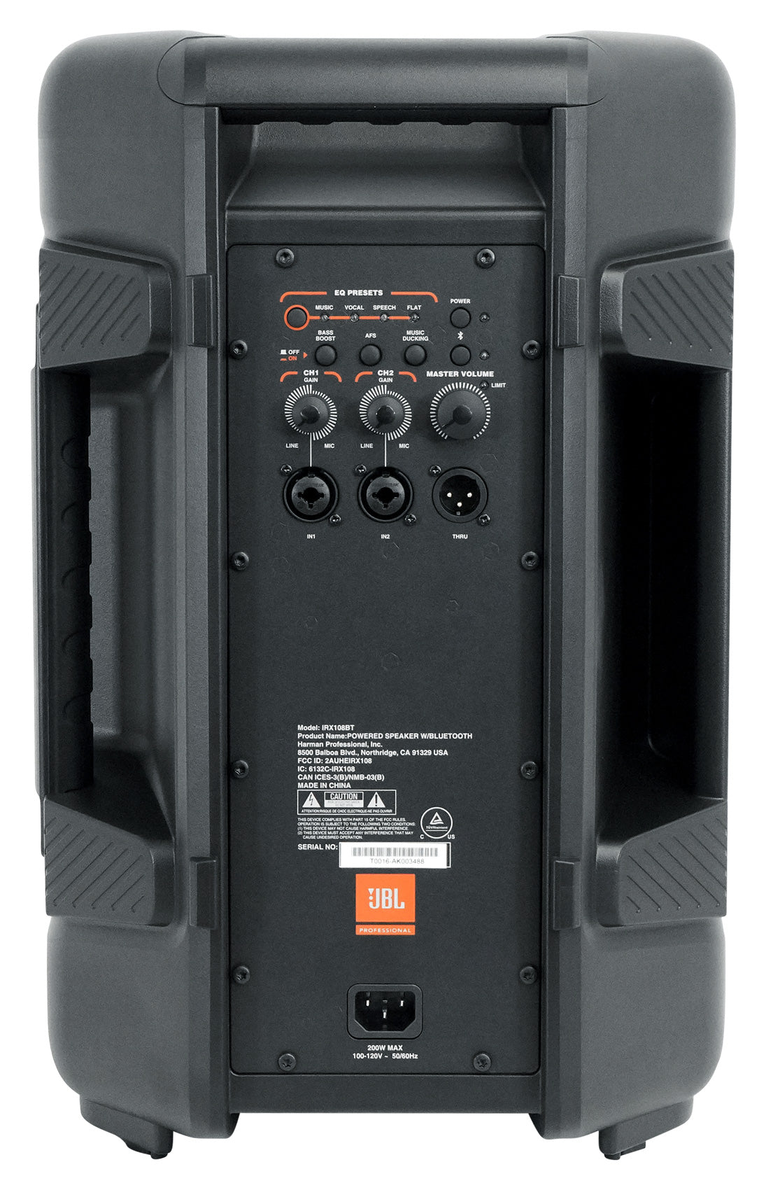 2) JBL IRX108BT 8" 1000w Powered DJ Portable PA Speakers w/ Bluetooth+Mixer w/EQ
