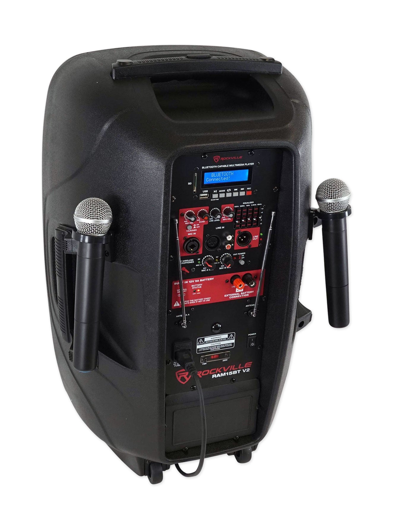 RAM15BT Rechargeable PA Speaker + RCA Cable Kit Bundle