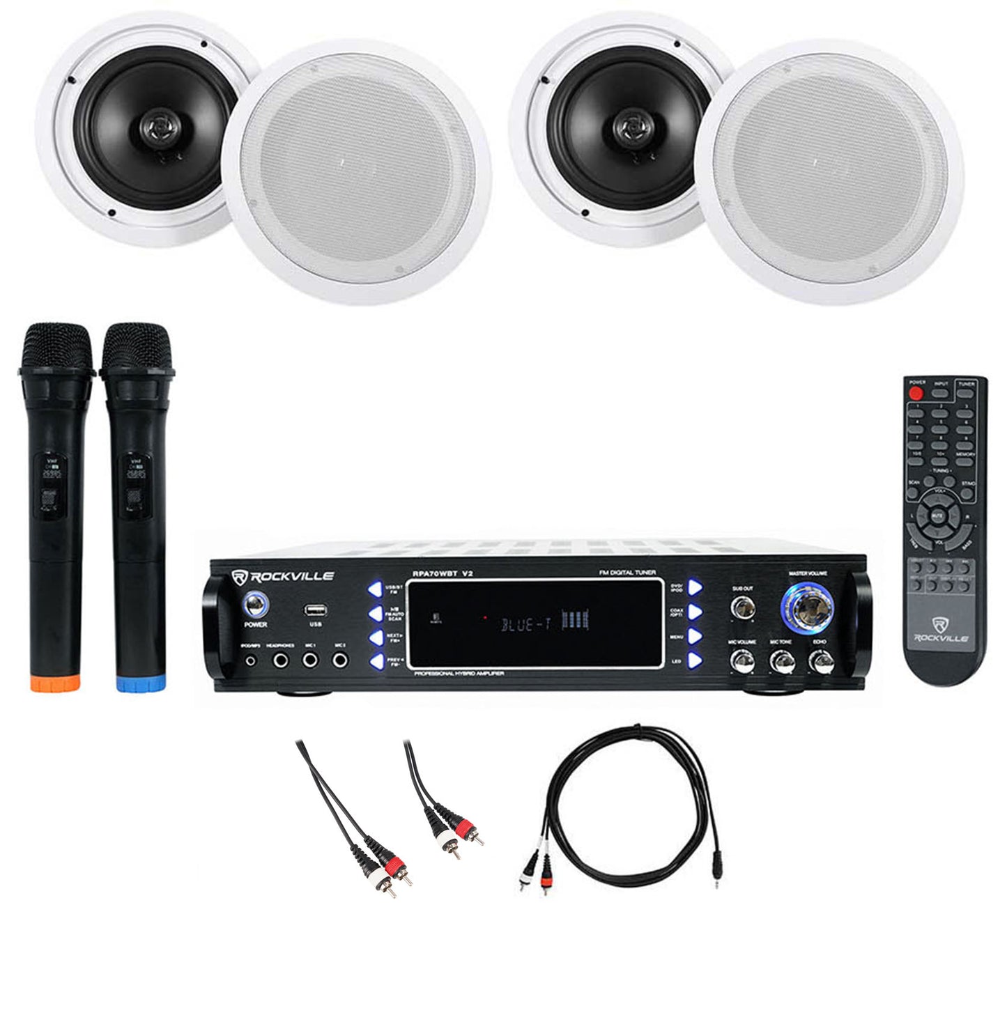 RPA70WBT 4-Pack + HC85 White In-Ceiling Speakers Bundle