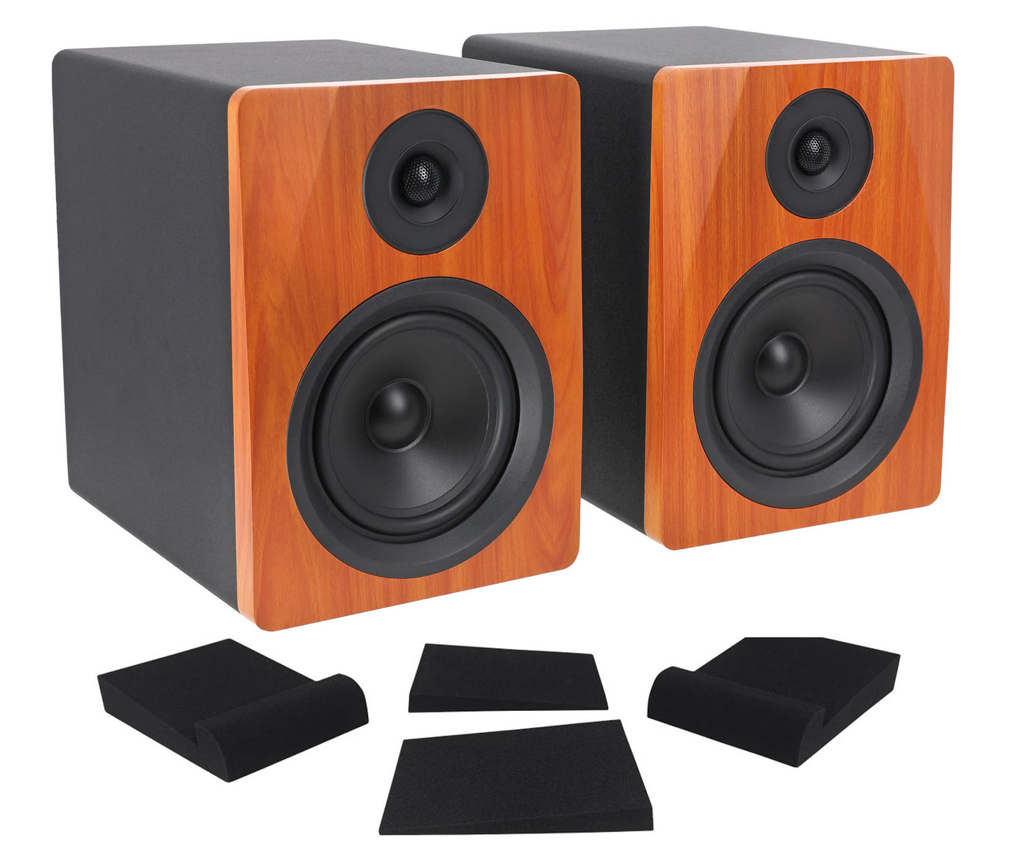APM5C Wood Speakers + RRS190S Isolation Pads Bundle