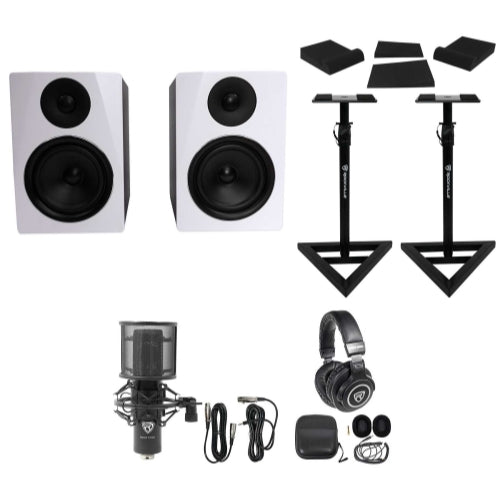 APM6W White + RVSM1 Stands + Pads Bundle